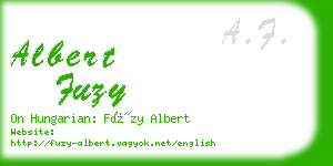 albert fuzy business card